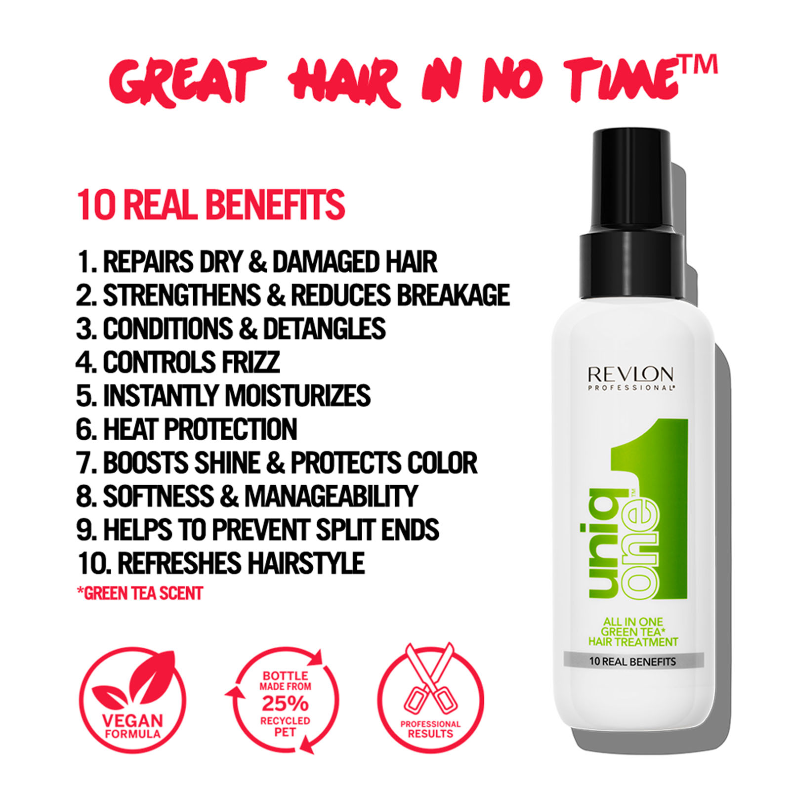 Professional Treatment Tea Fragrance UniqOne™ Hair - Revlon Green