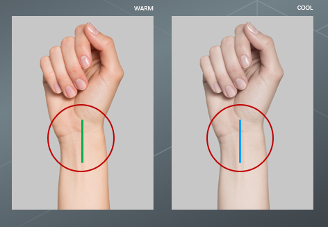 skin tone analysis vein test 